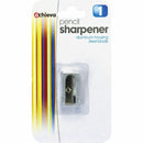 Officemate Metal Pencil Sharpener, 0.63" x 1" x 0.38", Metallic Silver (OIC30233)