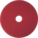 3M™ Cleaning Pad, 5/Case, Round x 14" Diameter, Buffing, Floor, Marble Floor, 175 rpm to 600 rpm Speed Supported, Scuff Mark Remover, Polyester, Red (MMM5100N14)