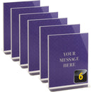 Officemate Vertical Sign Holder, 6PK - 1 / Each - 8.5" x 11", - 8.50" Holding Width x 11" Holding Height - Rectangular Shape - Easy to Use, Hanging Hole, Self-standing, Durable - Plastic - Clear (OIC23063)
