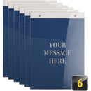 Officemate Vertical Sign Holder, 6PK - 1 / Each - 8.5" x 11", - 8.50" Holding Width x 11" Holding Height - Rectangular Shape - Easy to Use, Durable, Hanging Hole - Plastic - Clear (OIC23060)