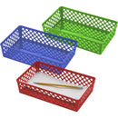 Officemate Large Supply Basket, Assorted Colors, 3/PK - 2.4", x 10.6" x 6.1" Depth (OIC26208)