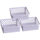 Officemate Officemate Achieva® Medium Supply Basket, 3/PK - 2.4", x 6.1" x 5" Depth - Compact, Stackable, Storage Space - White - Plastic - 3 / Pack (OIC26205)