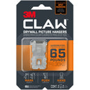 3M™ CLAW Drywall Picture Hanger - 65 lb (29.48 kg) Capacity - 2", for Pictures, Project, Mirror, Frame, Home, Decoration - Steel - Gray - 2 / Pack (MMM3PH65M2ES)
