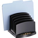 Officemate Incline Sorter, 6 Sections, Letter to Legal Size Files, 7.5" x 7.5" x 6.4", Black (OIC22222)