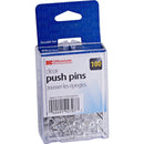 Officemate Push Pins, Plastic, Clear, Head 1/2" L (OIC92707)