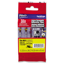 Brother TZe Extra-Strength Adhesive Laminated Labeling Tape, 0.35" x 26.2 ft, Black on Yellow (BRTTZES621)