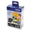 Brother LC752PKS Innobella High-Yield Ink, 600 Page-Yield, Black, 2/PK (BRTLC752PKS)