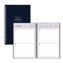 Blue Sky® Perpetual Daily Planner, 8.5 x 5.5, Blue Cover, 52 Weeks: Undated (BLS141138)