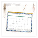Blue Sky® Tile Desk Pad Calendar, Geometric Artwork, 22 x 17, White Sheets, Gold Headband, Clear Corners, 12-Month (Jan to Dec): 2025 (BLS13369425)