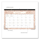 Blue Sky® Natalya Desk Pad Calendar, Abstract Artwork, 17 x 11, White/Peach Sheets, Black Headband, 12-Month (Jan to Dec): 2025 (BLS14877125)