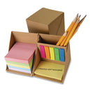 Officemate Desk Supply Organizer, 3 Compartments, 3.5 x 3.5 x 3.5, Brown, Paper (OIC21559)