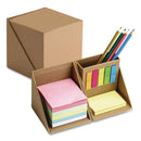 Officemate Desk Supply Organizer, 3 Compartments, 3.5 x 3.5 x 3.5, Brown, Paper (OIC21559)