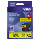 Brother LC105Y Innobella Super High-Yield Ink, 1200 Page-Yield, Yellow (BRTLC105Y)
