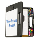 Officemate Portable Dry Erase Clipboard Case, 4 Compartments, 1/2" Capacity, Charcoal (OIC83382)
