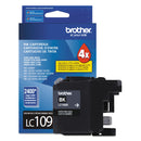 Brother LC109BK Innobella Super High-Yield Ink, 2400 Page-Yield, Black (BRTLC109BK)