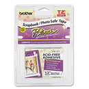Brother TZ Photo-Safe Tape Cartridge for P-Touch Labelers, 0.47" x 26.2 ft, Black on White (BRTTZEAF231)