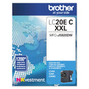 Brother LC20EC INKvestment Super High-Yield Ink, 1200 Page-Yield, Cyan (BRTLC20EC)