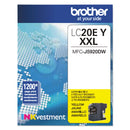 Brother LC20EY INKvestment Super High-Yield Ink, 1200 Page-Yield, Yellow (BRTLC20EY)