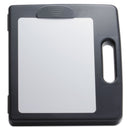 Officemate Portable Dry Erase Clipboard Case, 4 Compartments, 1/2" Capacity, Charcoal (OIC83382)