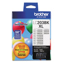 Brother LC2032PKS Innobella High-Yield Ink, 550 Page-Yield, Black, 2/PK (BRTLC2032PKS)