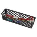 Officemate Recycled Supply Basket, 10.125" x 3.0625" x 2.375", Black, 3/Pack (OIC26200)