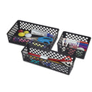 Officemate Recycled Supply Basket, 6.125" x 5" x 2.375", Black, 3/Pack (OIC26201)