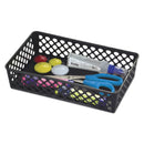 Officemate Recycled Supply Basket, 10.0625" x 6.125" x 2.375", Black, 2/Pack (OIC26202)