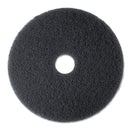 3M™ Low-Speed High Productivity Floor Pads 7300, 13" Diameter, Black, 5/Carton (MMM08271)