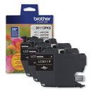 Brother LC3011 Ink, 200 Page-Yield, Cyan/Magenta/Yellow, 3/Pack (BRTLC30113PKS)