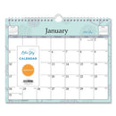Blue Sky® Rue Du Flore Wall Calendar, Floral Artwork, 11 x 8.75, White/Jade/Lavender Sheets, 12-Month (Jan to Dec): 2025 (BLS101613)