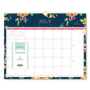 Blue Sky® Day Designer Peyton Academic Wall Calendar, Floral Artwork, 15 x 12, White/Navy Sheets, 12-Month (July to June): 2024 to 2025 (BLS107934)