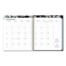 Blue Sky® Baccara Dark Monthly Planner, Floral Artwork, 10 x 8, Gray/Black/Gold Cover, 12-Month (Jan to Dec): 2025 (BLS110216)