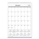 Blue Sky® Enterprise Wall Calendar, Geometric Artwork, 12 x 17, White/Gray Sheets, 12-Month (Jan to Dec): 2025 (BLS117373)
