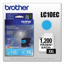 Brother LC10EC INKvestment Super High-Yield Ink, 1200 Page-Yield, Cyan (BRTLC10EC)