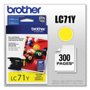 Brother LC71Y Innobella Ink, 300 Page-Yield, Yellow (3064265)
