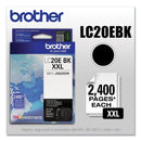 Brother LC20EBK INKvestment Super High-Yield Ink, 2400 Page-Yield, Black (BRTLC20EBK)
