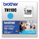 Brother TN110C Toner, 1500 Page-Yield, Cyan (BRTTN110C)