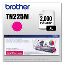 Brother TN225M High-Yield Toner, 2200 Page-Yield, Magenta (BRTTN225M)