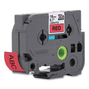 Brother TZe Standard Adhesive Laminated Labeling Tape, 0.7" x 26.2 ft, Black on Red (BRTTZE441)
