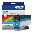 Brother LC406CS INKvestment Ink, 1,500 Page-Yield, Cyan (BRTLC406CS)