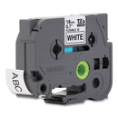Brother TZe Flexible Tape Cartridge for P-Touch Labelers, 0.7" x 26.2 ft, Black on White (35667J)
