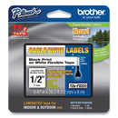 Brother Flexible ID Tape, 0.47" x 26.2 ft, Black on White (BRTTZEFX231)