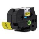 Brother TZ Extra-Strength Adhesive Laminated Labeling Tape, 1.4" x 26.2 ft, Black on Yellow (BRTTZES661)