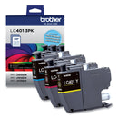 Brother LC4013PKS Ink, 200 Page-Yield, Cyan/Magenta/Yellow, 3/Pack (BRTLC4013PKS)