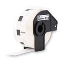 Brother Die-Cut Round Paper Labels, 0.94" dia., White, 1000/Roll (BRTDK1218)