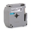 Brother M Series Tape Cartridge for P-Touch Labelers, 0.47" x 26.2 ft, Black on Clear (BRTM131)