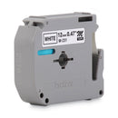 Brother M Series Tape Cartridge for P-Touch Labelers, 0.47" x 26.2 ft, Black on White (BRTM231)