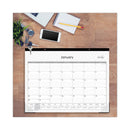 Blue Sky® Enterprise Desk Pad, Geometric Artwork, 22 x 17, White/Gray Sheets, Black Binding, Clear Corners, 12-Month (Jan to Dec): 2025 (BLS111294)