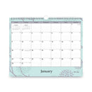 Blue Sky® Rue Du Flore Wall Calendar, Floral Artwork, 12 x 15, White/Jade/Lavender Sheets, 12-Month (Jan to Dec): 2025 (BLS101611)