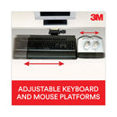3M™ Knob Adjust Keyboard Tray With Highly Adjustable Platform, Black (MMMAKT80LE)